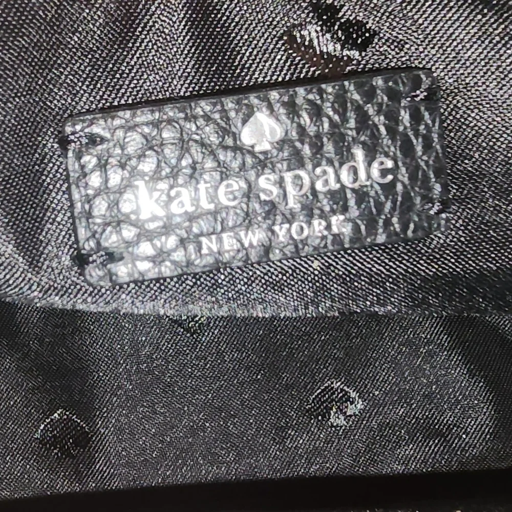 Kate‎ Spade Glitter Camera Black Leather Clutch